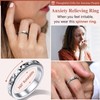 Silvora Women's Spinner Ring 925 Sterling Silver Rotating Finger Ring