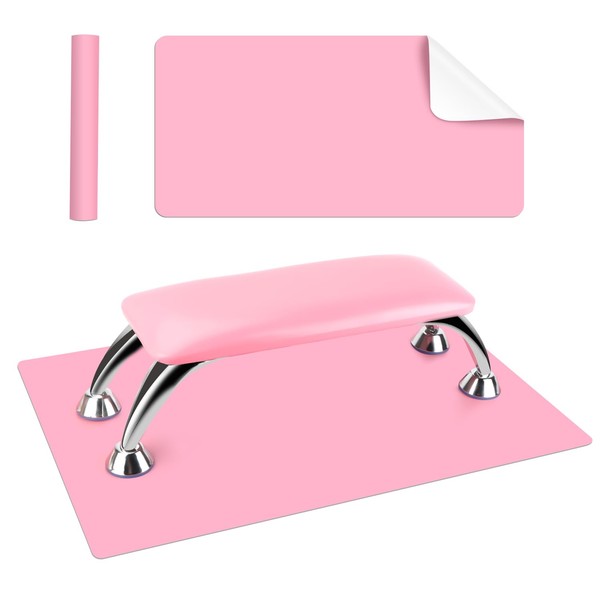 Arm Rest for Nails Tech with Nail Table Mat, Nail