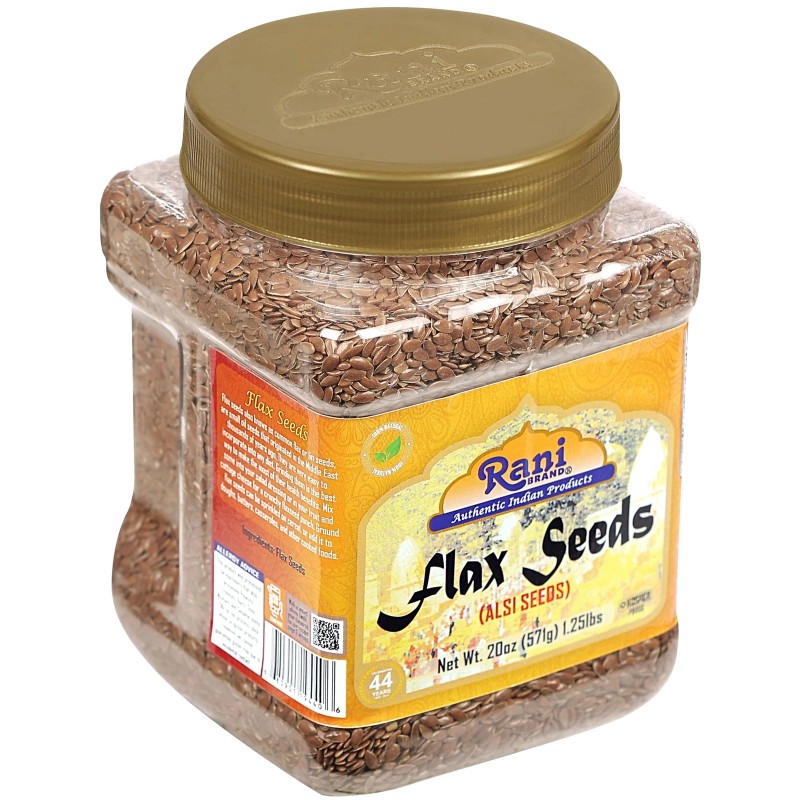Rani Flax Seeds Whole Raw (Alsi, Linum usitatissimum) 20oz (567g)
