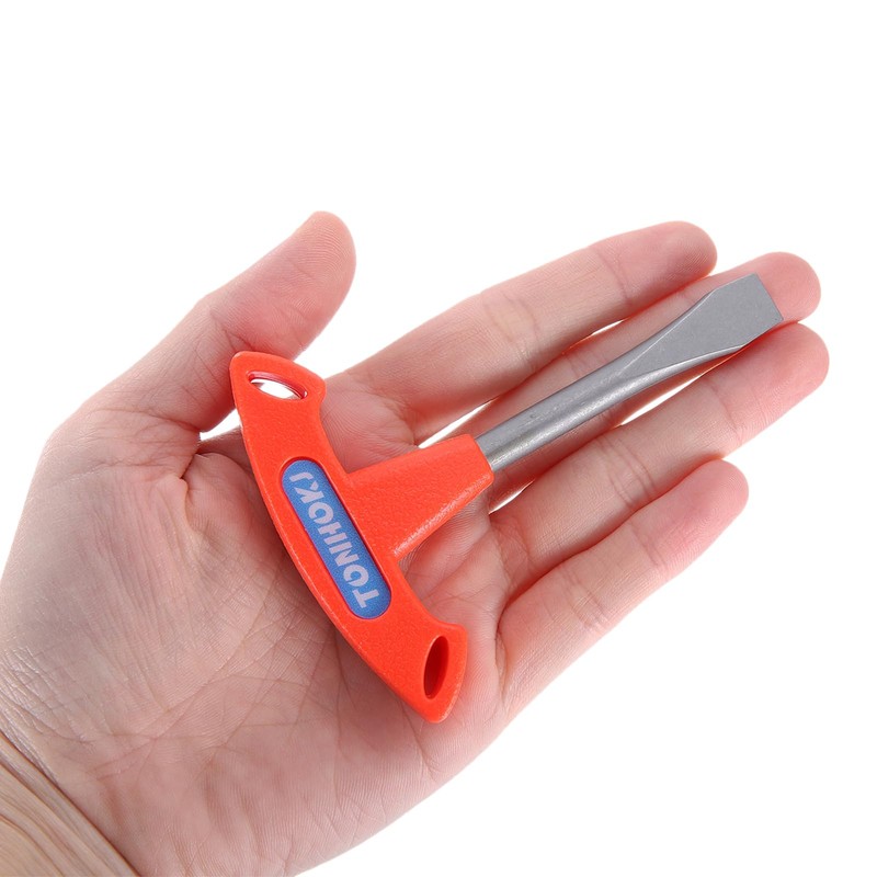 Sourcing Map T Handle 10mm Flat Head Screwdriver with Red