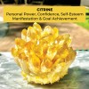 300G Large Citrine Quartz Geode Quartz Cluster Crystal Healing Reiki