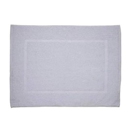 Rifz Textiles IRV Collection Premium Cotton Blend Bath Mat Set with 12/S Ring-Spun Yarn, Single-Cam Border Design, White 20" x 30" 6-Pack