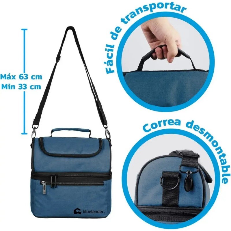 Bolsa De Almuerzo Lonchera Térmica Portátil Y Gran Capacidad