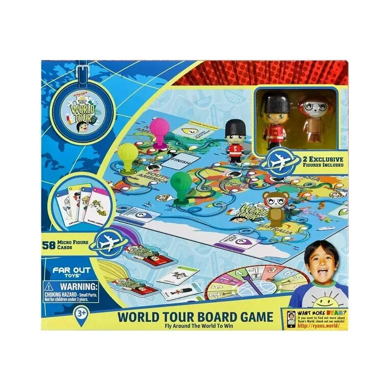 Far Out Toys Ryan's World, World tour Board Game, Children