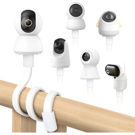 Baby Monitor Holder, Baby Camera Mount, Flexible Baby Monitor Mount Stand Compatible with 1/4 Screw Baby Monitors Camera for Cot/Crib (Straight Type)