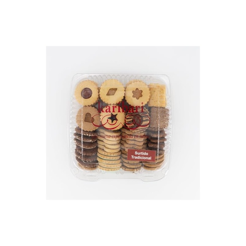 Karibari Surtido Tradicional, Caja de Galletas Surtidas, Varios Sabores, 1kg,