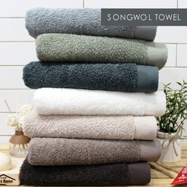 Songwol Towel Herringbone 180g 30 count hotel towels 10 sheets, brown 10 sheets / 송월타올 헤링본180g 30수 호텔타월 10장, 브라운10장