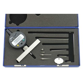 Shars Electronic Digital Indicator Depth Gauge, ±0.0015"/0.03mm Accuracy, 0.0005"/0.01mm 2-Position Base New (303-2535)