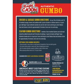 Ragin' Cajun Authentic Gumbo Mix - 5 oz Box, Pack of 3, No MSG, Authentic Louisiana Creole Soup Base for Chicken, Sausage & Seafood