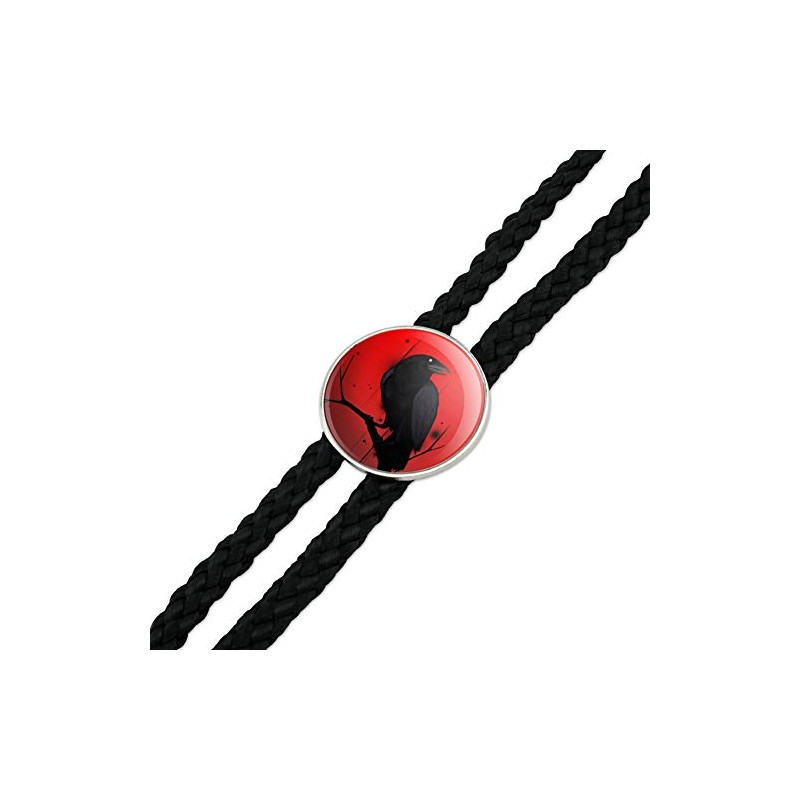 Crow on Branch Western Southwest Cowboy Necktie Bow Bolo Tie
