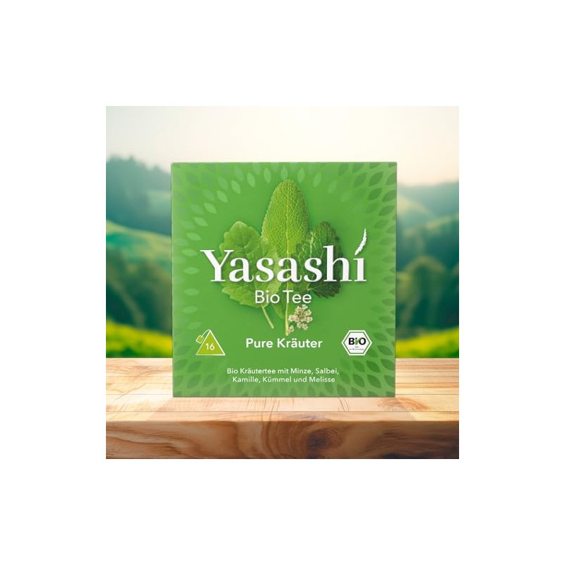 Yasashi Tea | Pure Herbs | 16 Pyramid Bags |