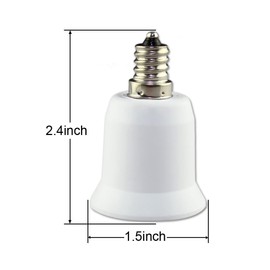 (3pcs) YiLighting - E12 Candelabra Screw to E26/E27 Standard Medium Edison Screw Base Socket Reducer Adapter Converter (E12 to E26/E27 Adapter)