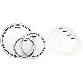 Evans EC2S Frosted 3-piece Tom Pack - 10/12/16 inch + Evans E-Rings Rock Pack Value Bundle