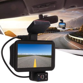 Dashboard Camera Recorder, High Definition Sensor 120 Degree Wide Angle Dual Cam 720P Emergency Recording Automatic Power On for Car