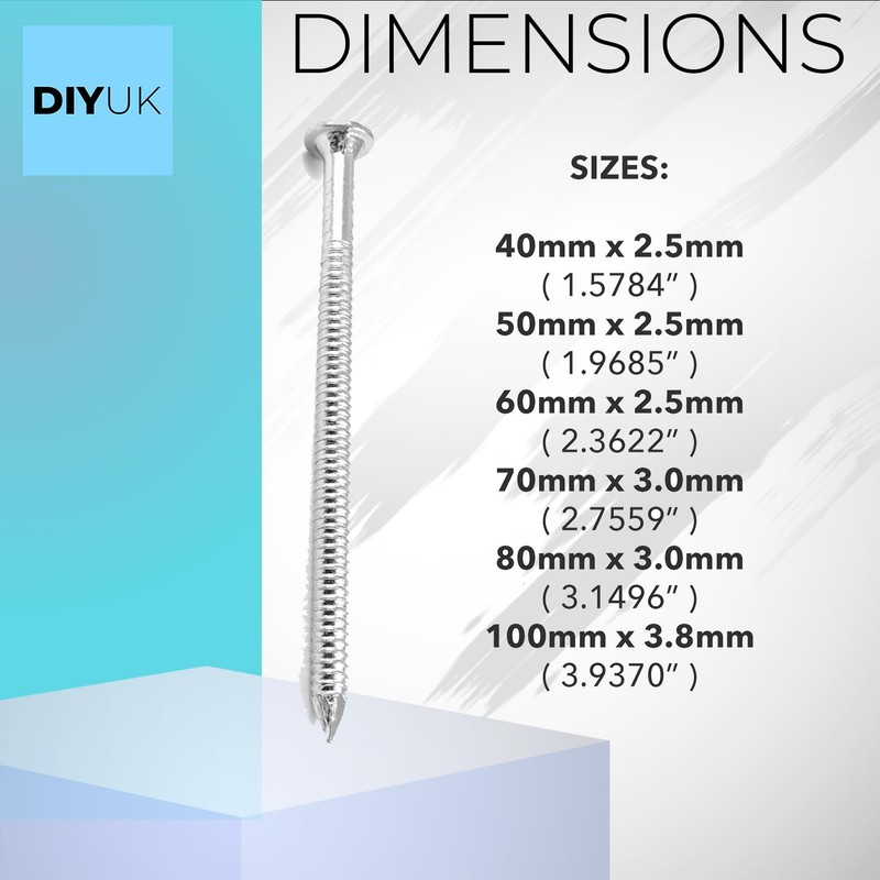 SS8® 50 x 40mm Nails Annular Ring Shank Nail Steel