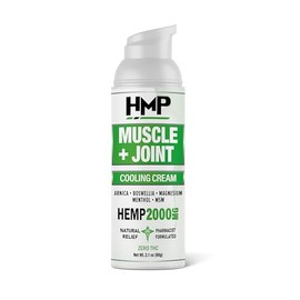 Hemp Cream Muscle & Joint Support 2000MG with Menthol for Knee, Muscle, Joint, Back, Shoulder, Elbow Relief, Natural Formula Made in USA, 2.1oz