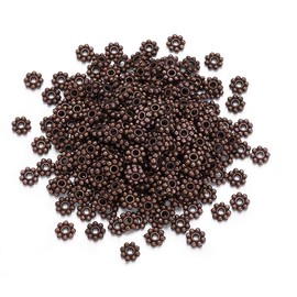 Craftdady 300pcs Small Tibetan Flower Daisy Spacer Beads Charm Caps Jewelry Findings Findings for Bracelet Necklace Making 5x1.5mm Hole:1mm