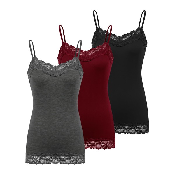 Women's V Neck Camisole Soft Camisoles for Ladies in Summer(M,3