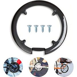 Plastic Sprocket Cover, Bicycle Chain Wheel Cover, Bicycle Sprocket Crankset, Black Sprocket Cover, Mountain Bike Bicycle Chainring Sprockets Cranksets Protective Film (42T, 44T)
