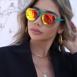 KUGUAOK 3PACK Polarized Aviator Sunglasses for Women Men Sports Style UV400 Protection Running Sun Glasses Vintage Trendy Shades