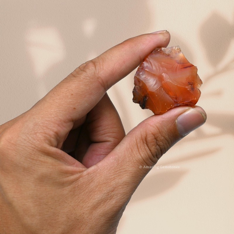 2 x Crystal Raw (Karneol)