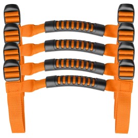 Bentolin 4 x Grip Handle Holder Roll Bar Grab Handles Compatible with Jeep Wrangler Accessories 1987-2021 YJ TJ LJ JK JL Sports Sahara Freedom Rubicon X & Unlimited (Orange)