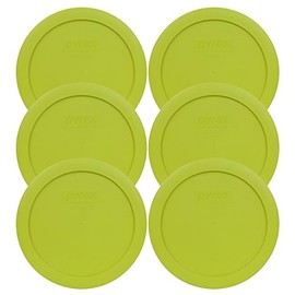 Pyrex 7201-PC 4-Cup Edamame Green Plastic Storage Lid, Made in USA - 6 Pack
