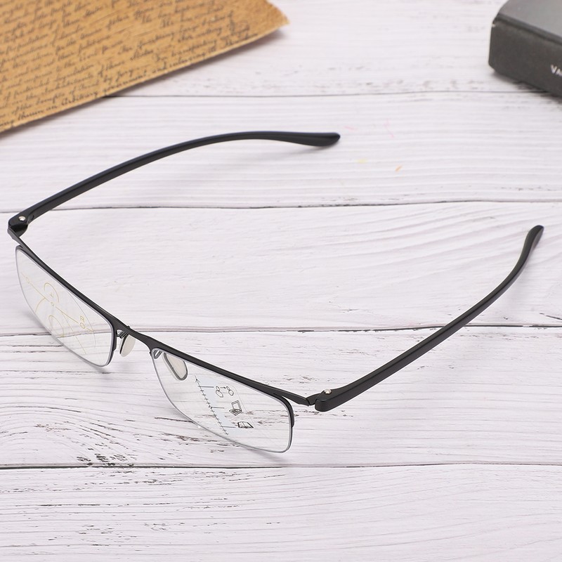 Fashion Anti Blue Rays Presbyopic Glasses Visual Fatigue Relief Multifocal
