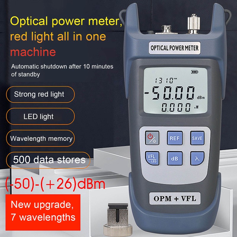 Optical Power Meter Red Light Machine Portable Fiber Optic Cable