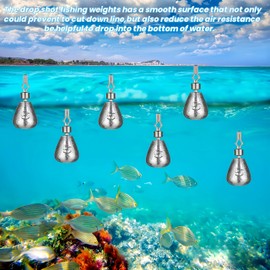 Magnoloran 50Pcs Waterdrop Fishing Weights Sinkers Casting Fishing Weights Drop Shot Sinkers Catfishing Sinkers Lead Weights Sinkers with Barrel Swivels for Saltwater Freshwater Fishing-3/16oz(5g)