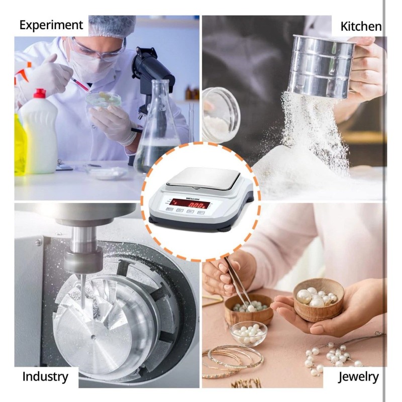 Wellish Lab Scale 2000g/0.01g High Precision Digital Scale Analytical Balance