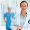 Heartbeat Love EKG Cardiogram Pendant Necklace for Women,Cupimatch Doctor Stethoscope