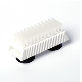 The Wright Stuff Suction Cup Mounted Finger Scrub Brush for Hands Free Brushing and Cleaning of Fingers. Great for Disabled Persons or pre-op prep.