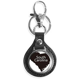South Outline Map America USA - Llavero de cadena con gancho de metal, Multicolor, M