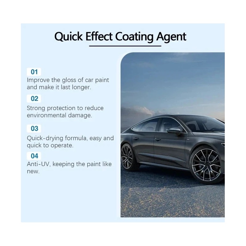 Car Coating Spray,Quick Effect Coating Agent,Car Scratch Wax Polish Spray