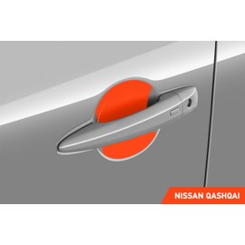 Luxshield Car Door Handle Protection Film for recessed grips for Nissan Qashqai 3 (III) J12 I 2021-2024 - Anti-Scratch Foil - Clear Paint Protection Film