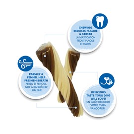 N-Bone FLOSSta Dual Action Dental Chews Chicken Flavor, 6.4-oz bag