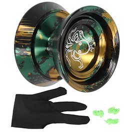 Yoyo Sensible, Aleación de Aluminio Y Metal Yoyo Profesional con Guante, 3 Cuerdas Y Patrón de Pulpo Reemplazo Avanzado de Bola de Yoyo de Metal para 