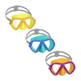 Bestway Kids Swim Mask | Swimming Goggles for Children 3+ with Nose Cover, Waterproof, UV Protection, No Leakage, Dominator, 3 Assorted Colours