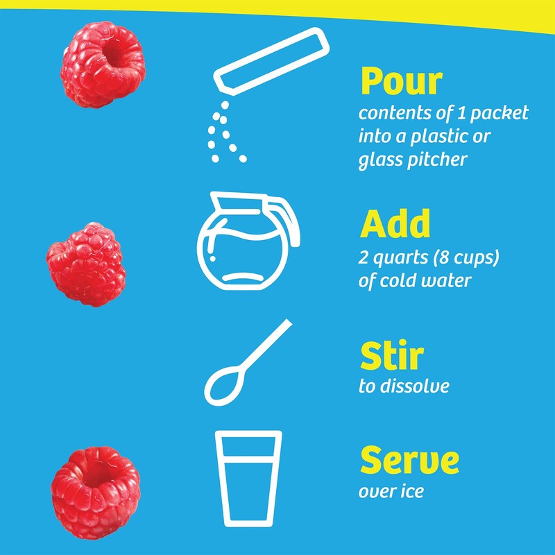 Wyler's Light Pitcher Packs, Water Drink Mix,Raspberry,6 Pitcher Packets