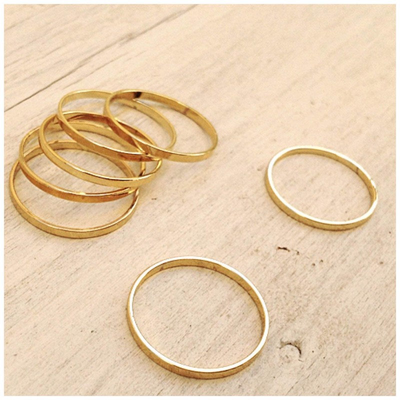 Knuckle Ring -Above knuckle Ring-Set of 6- Gold Ring-Midi Ring-Thin