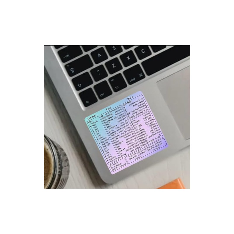 Windows Keyboard Shortcut Stickers with Purple Blue as Keyboard Guide,