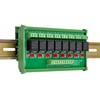 Electronics-Salon DIN Rail Mount 8 SPDT Power Relay Interface Module.