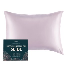 DREAMZIE Silk Pillowcase 40 x 60 cm for Hair and Skin, Pillowcases Silk 19 Momme (Lilac, 1 Piece)