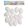 Idena Plastic Eggs, 12 items, white, 6 cm, White
