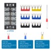 73Pcs(6Sets) Terminal Block Set, 6Pcs 4 Positions 600V 25A Dual