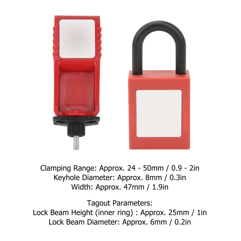 Lock Circuit Breaker Lockout Alloy Serrated Nylon Padlock 25mm Lockhole