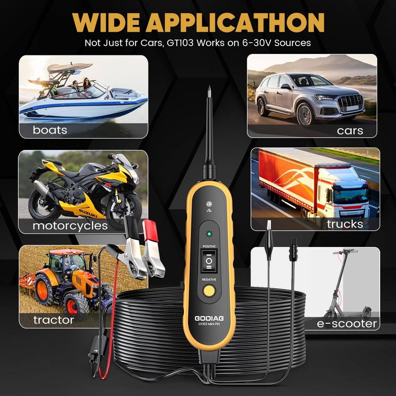 GODIAG Power Circuit Probe Tester, Auto Short Circuit Finder Relay