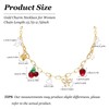 Roe Dolph Gold Charm Necklace for Women Red Heart Cherry