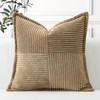 Artscope Striped Corduroy Cushion Covers with Splicing Super Soft Boho